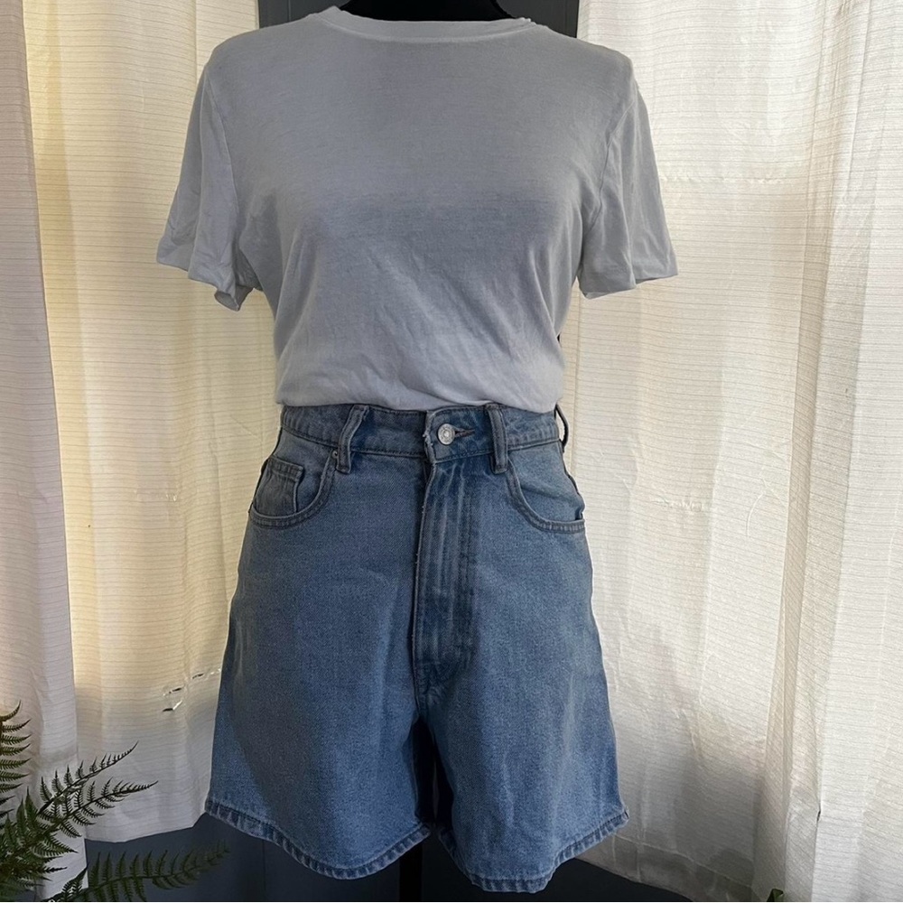 Zara Light Blue Denim Shorts